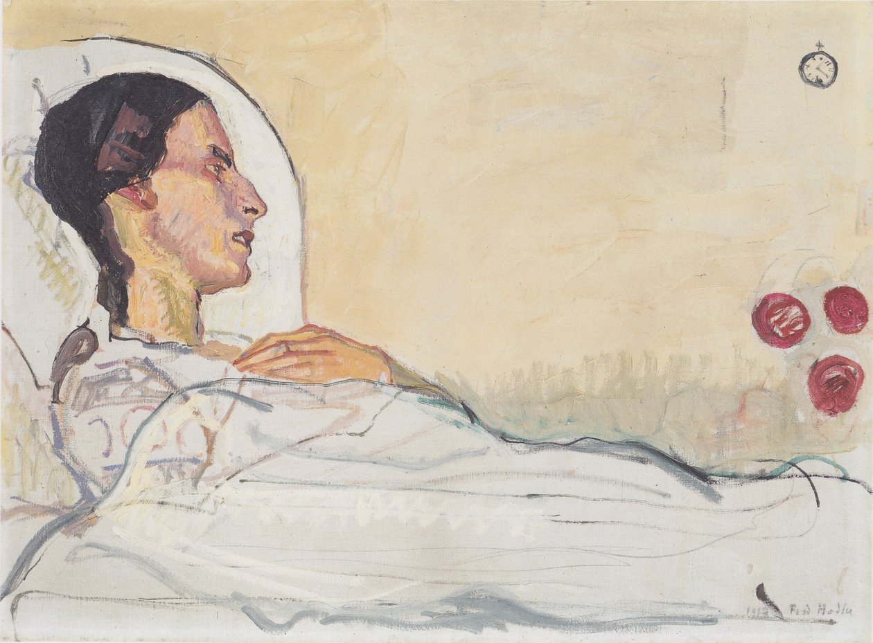 Valentine Godé-Darel na cama do hospital de Ferdinand Hodler