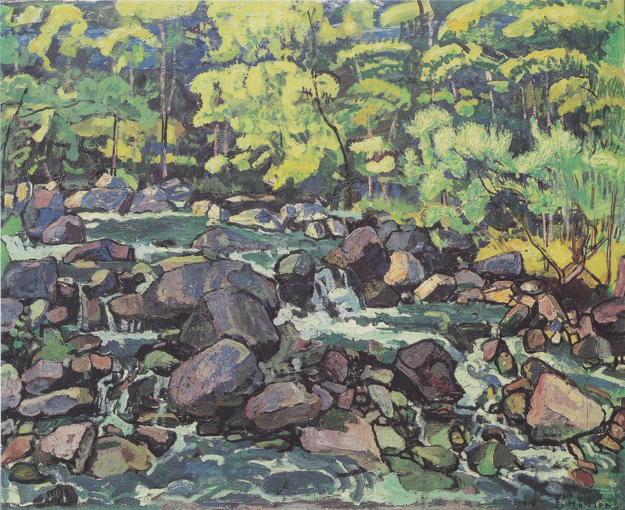 Waldbach bei Champéry de Ferdinand Hodler