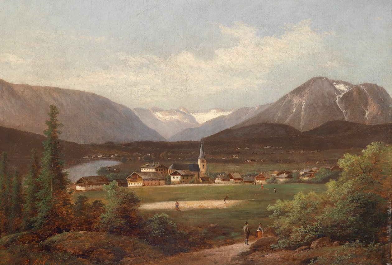 Vista sobre o lago Altaussee de Ferdinand Lepie