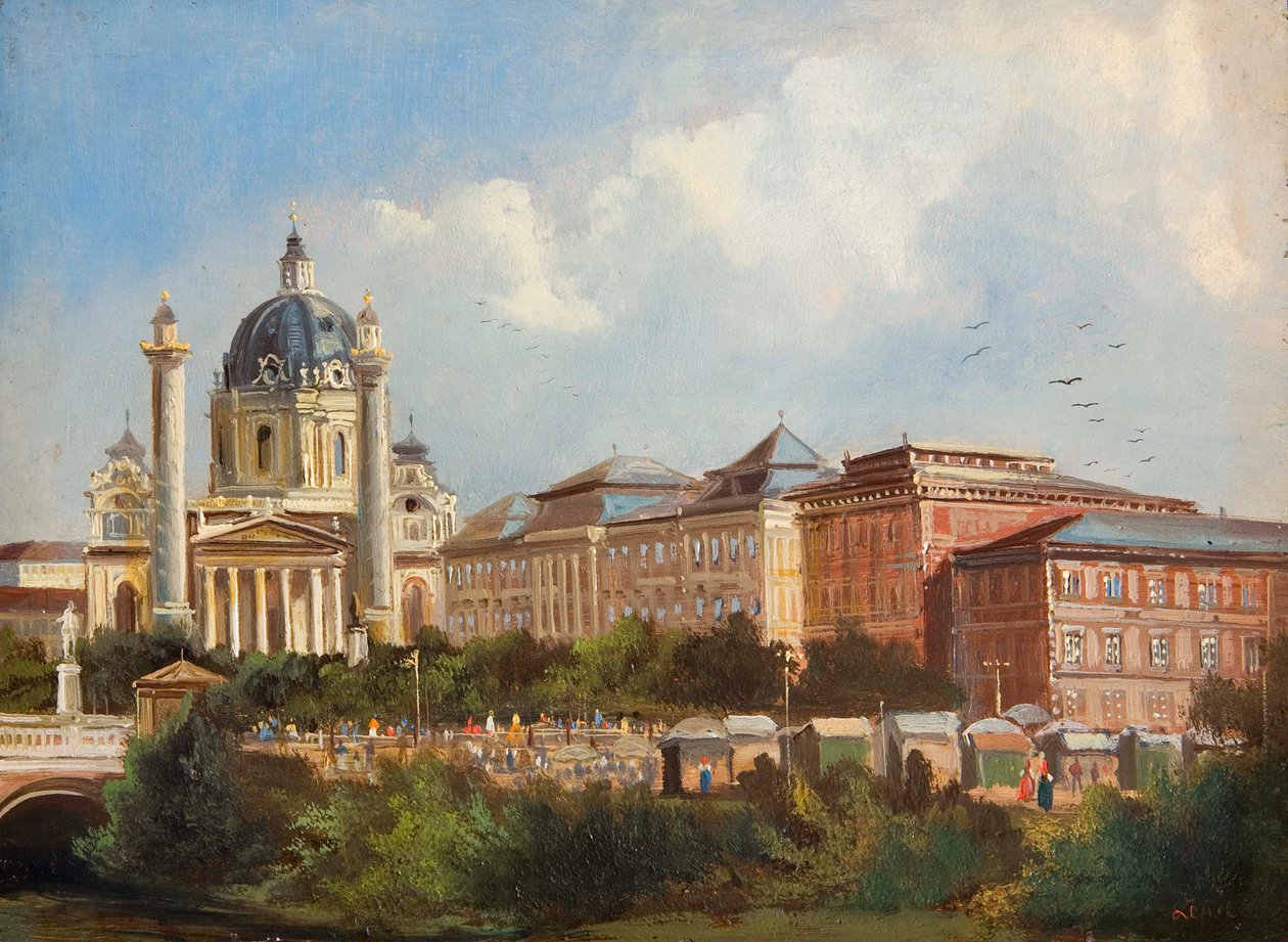 Karlskirche em Viena de Ferdinand Lepie