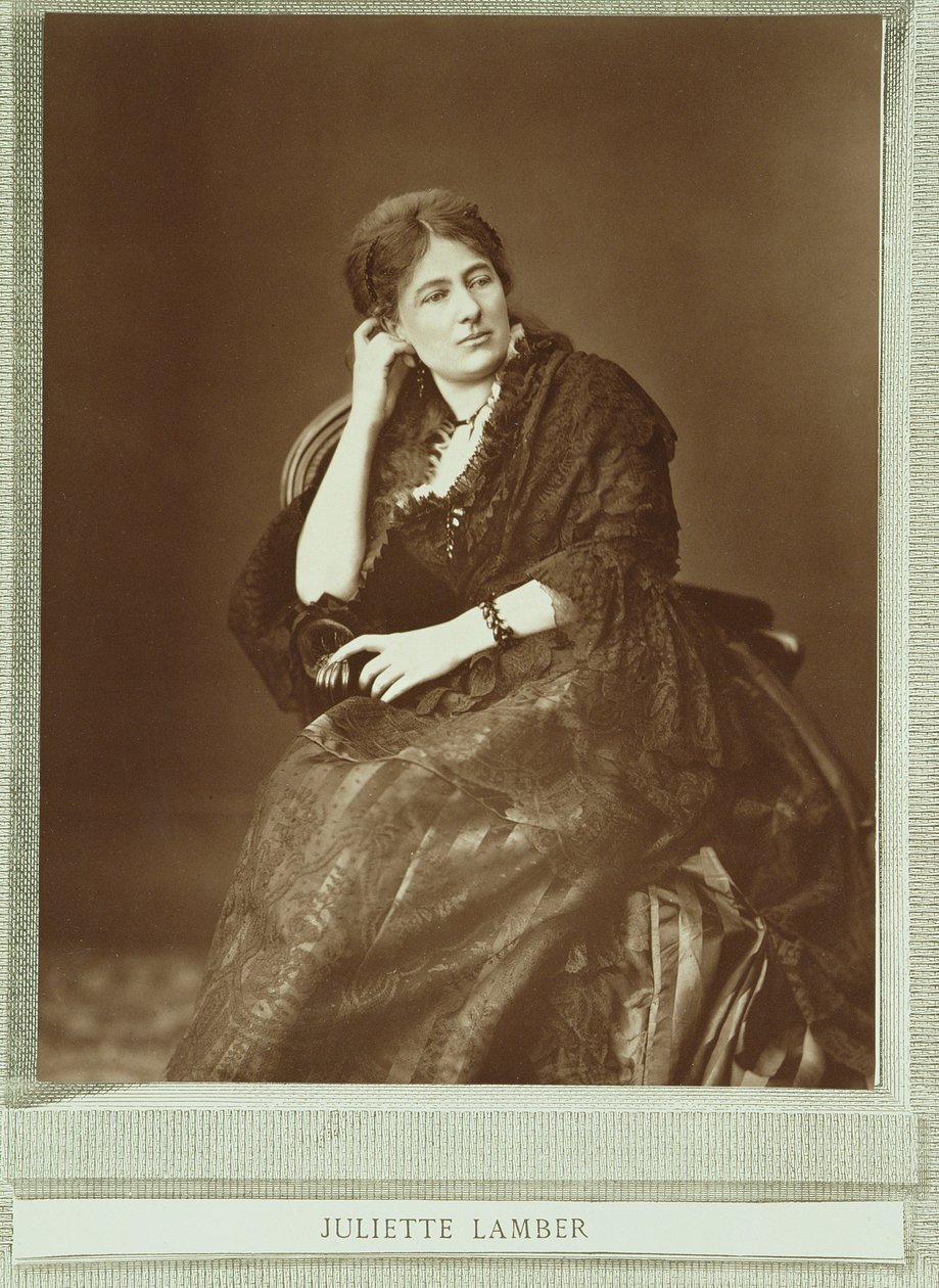 Juliette Adam, nee Lamber (1836-1936), de &39;Galerie Contemporaine&39;, c.1874-78 de Ferdinand Mulnier