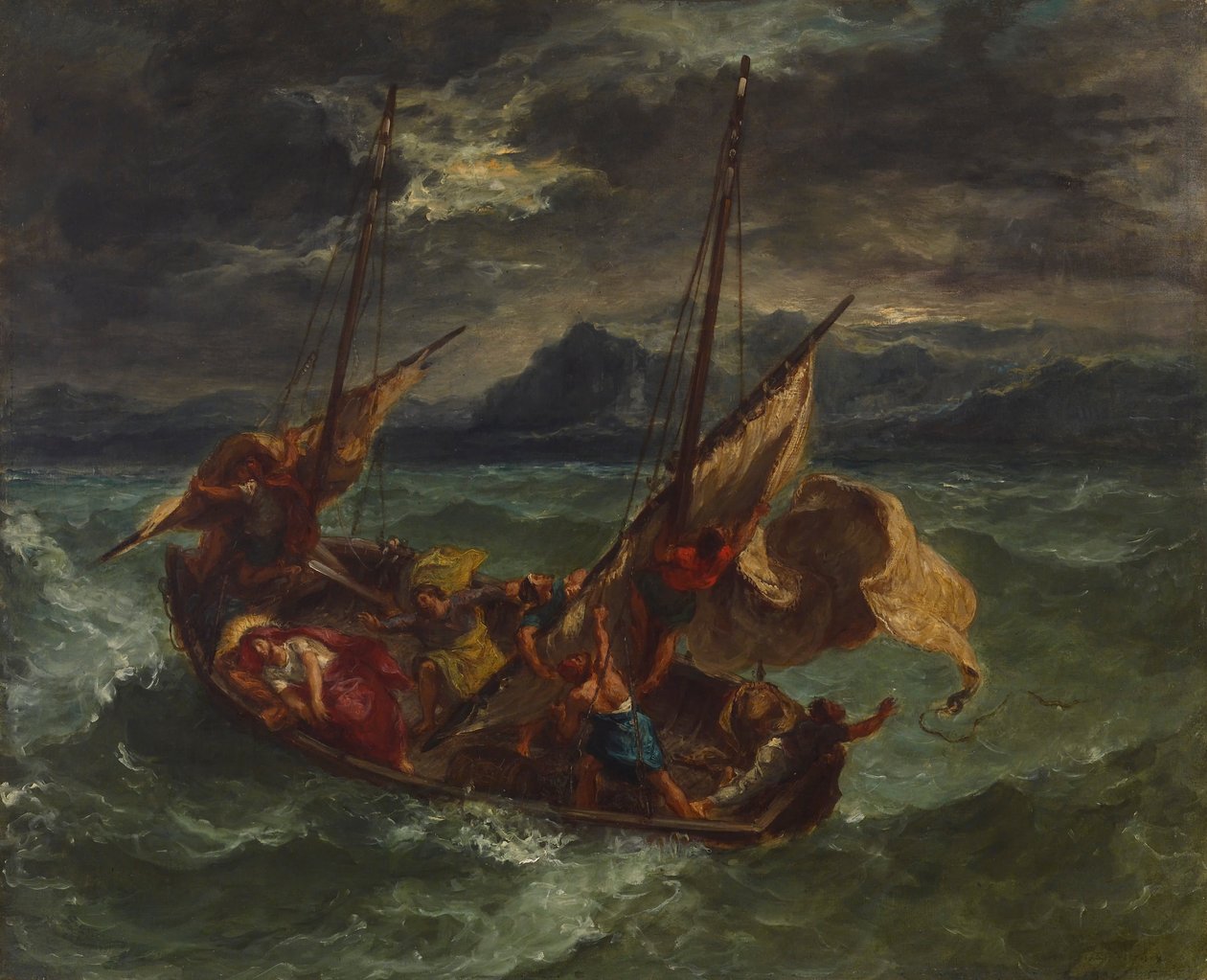 Cristo no mar da Galiléia de Ferdinand Victor Eugene Delacroix