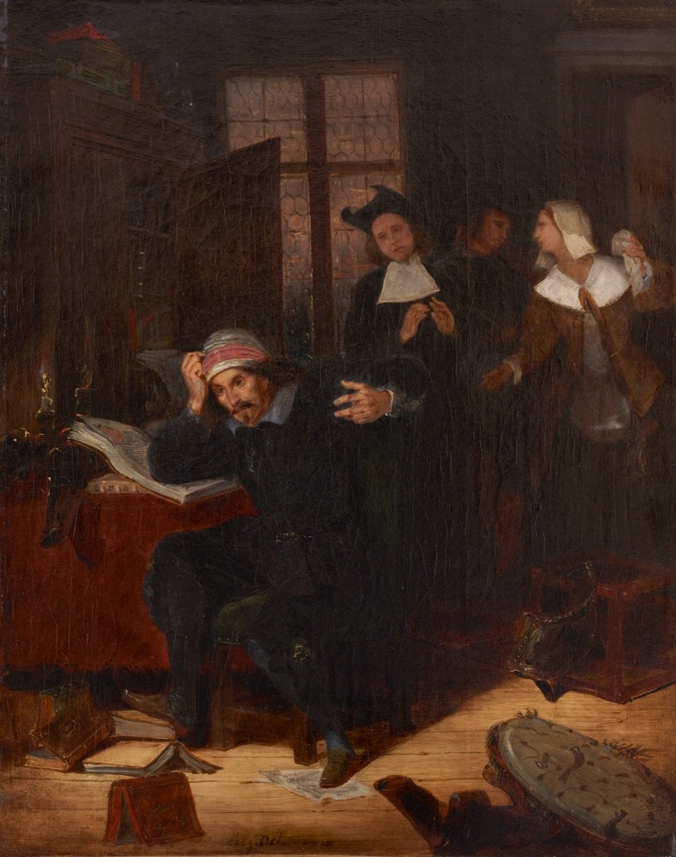 Dom Quixote na sua biblioteca de Ferdinand Victor Eugene Delacroix