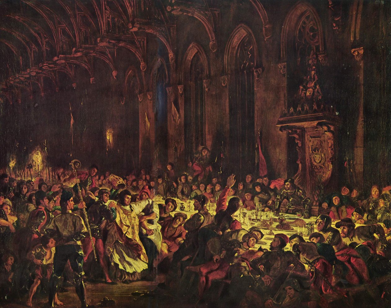 Assassinato do Bispo de Liège de Ferdinand Victor Eugene Delacroix