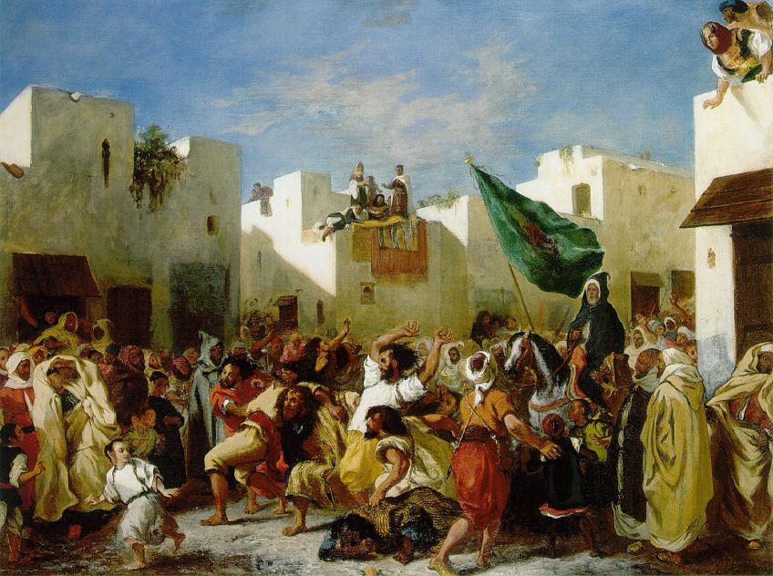 Fanáticos de Tânger de Ferdinand Victor Eugene Delacroix