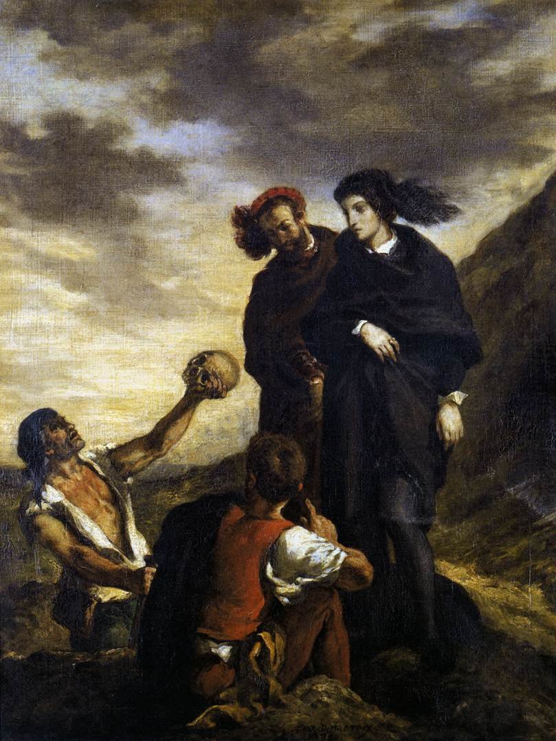 Hamlet e Horatio no cemitério de Ferdinand Victor Eugene Delacroix