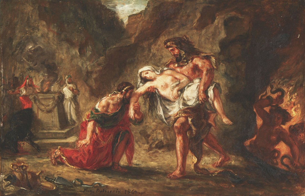 Hércules e Alcestis de Ferdinand Victor Eugene Delacroix