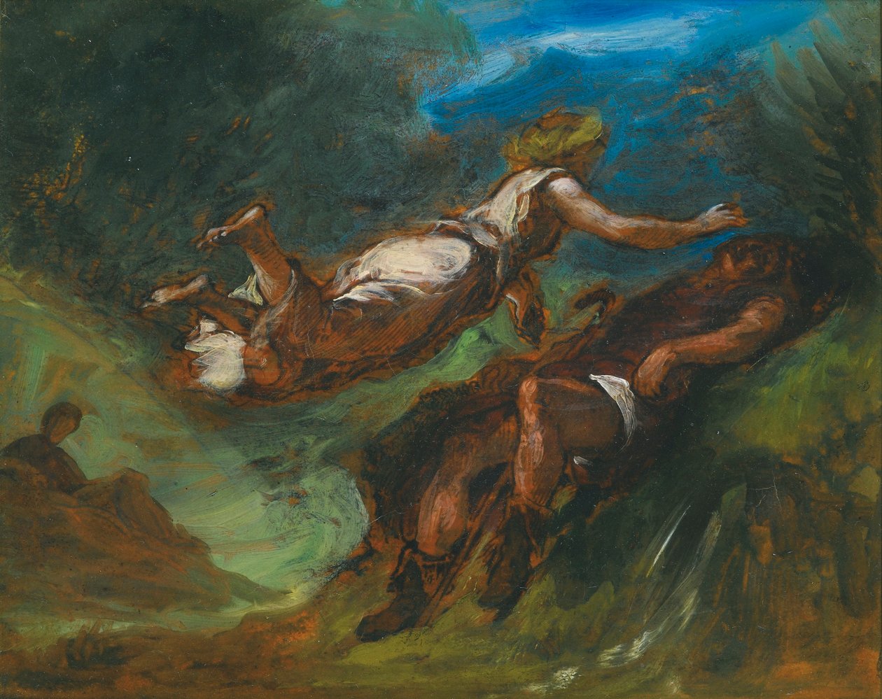 Hesíodo e a musa de Ferdinand Victor Eugene Delacroix