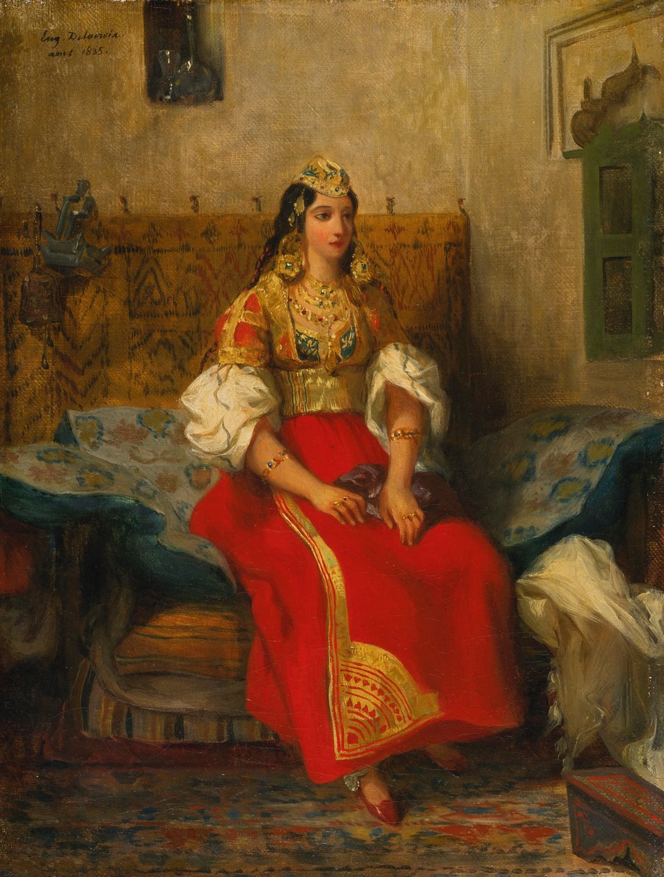 Tânger judaica em um terno de Ferdinand Victor Eugene Delacroix
