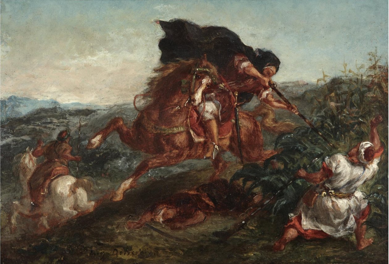 A luta de Ferdinand Victor Eugene Delacroix