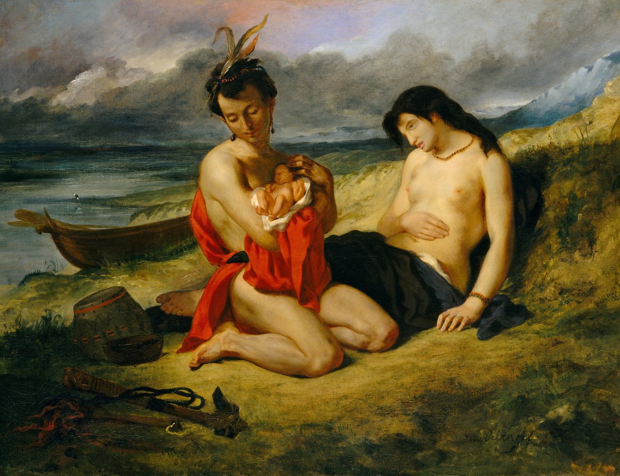 O natchez de Ferdinand Victor Eugene Delacroix