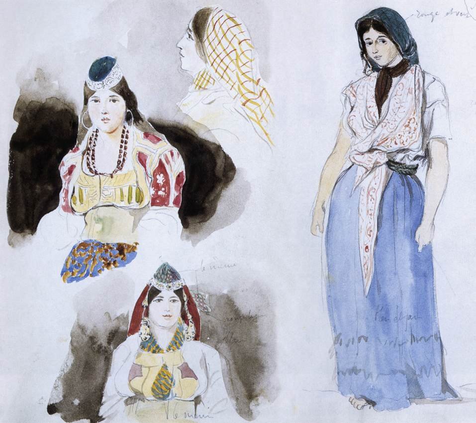 Mulheres marroquinas de Ferdinand Victor Eugene Delacroix
