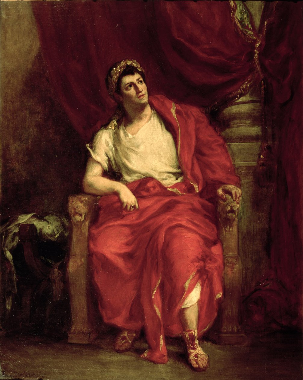 Retrato de Francois Joseph Talma (1763-1826) como Nero em &39;Britannicus&39; por Jean Racine (1639-99) 1857 de Ferdinand Victor Eugene Delacroix
