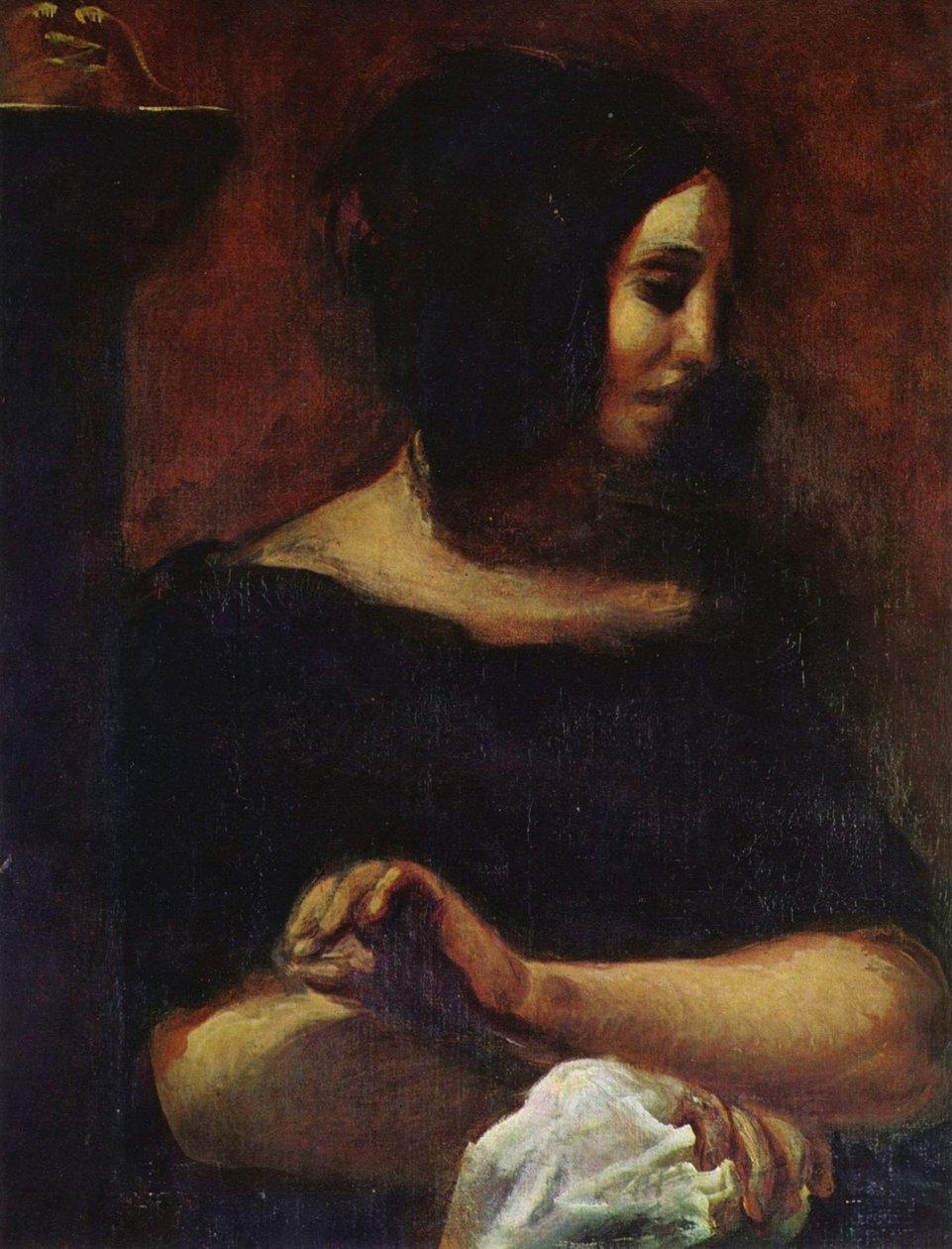 Retrato de George Sand de Ferdinand Victor Eugene Delacroix