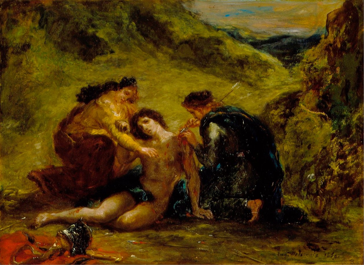 San Sebastian com Santa Irene e uma companheira de Ferdinand Victor Eugene Delacroix