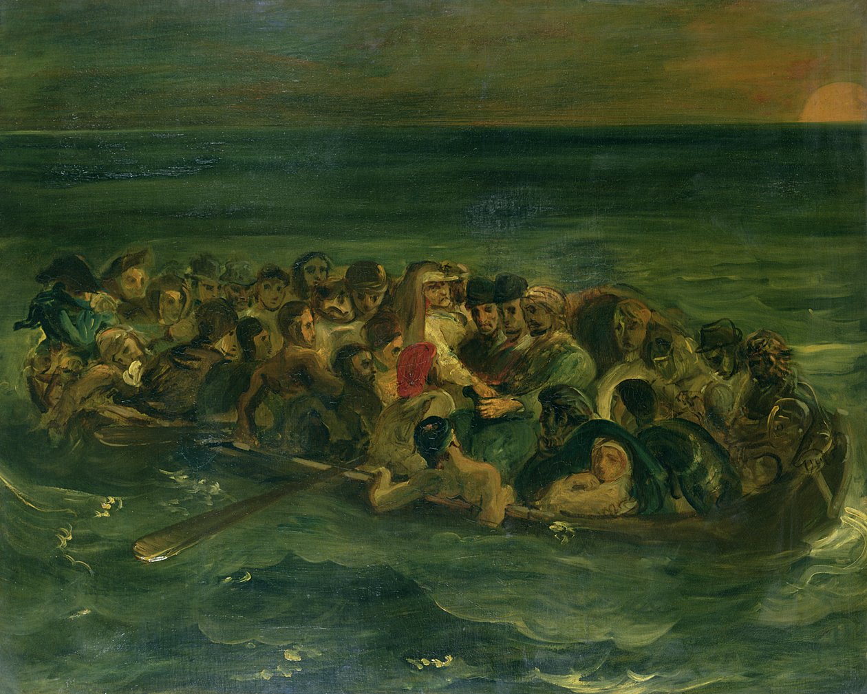 Esboço para o naufrágio de Don Juan, 1839 (ver também 182426) de Ferdinand Victor Eugene Delacroix