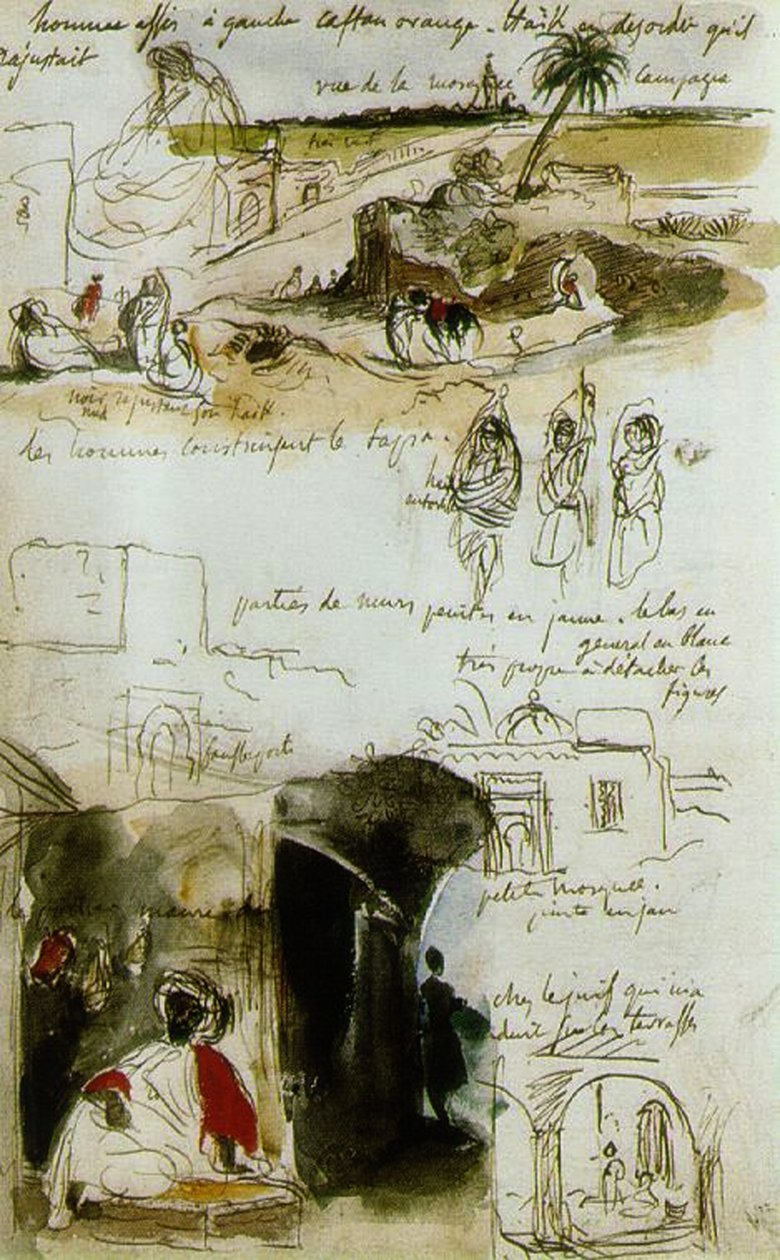 Sketchbook de Marrocos, 1832 de Ferdinand Victor Eugene Delacroix