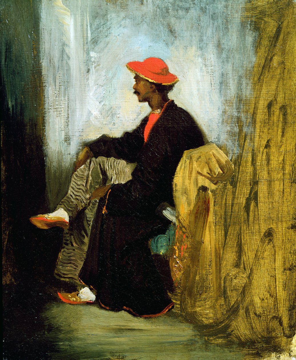 Estudo de um índio de Calcutá, 1823 de Ferdinand Victor Eugene Delacroix