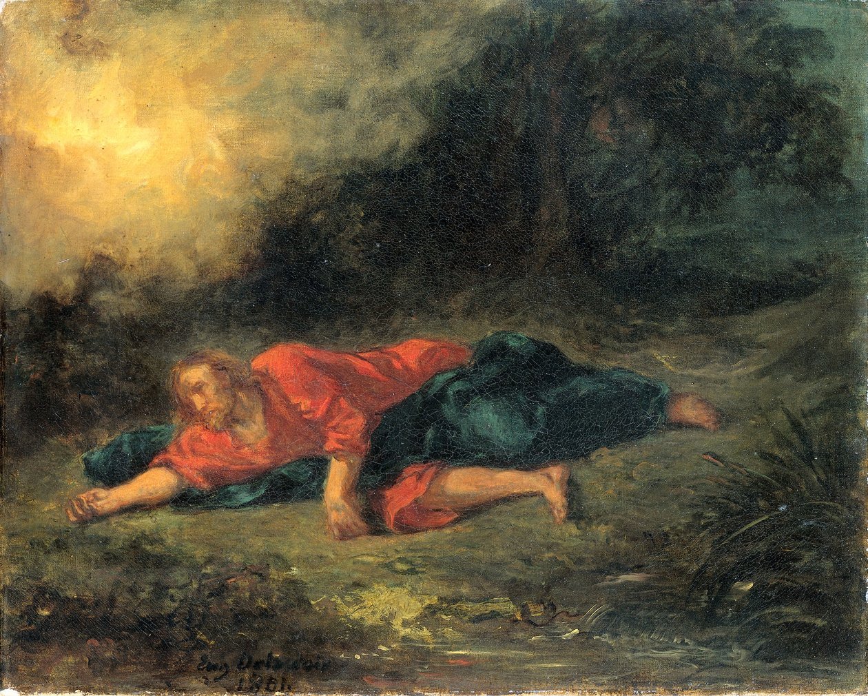 A agonia no jardim de Ferdinand Victor Eugene Delacroix