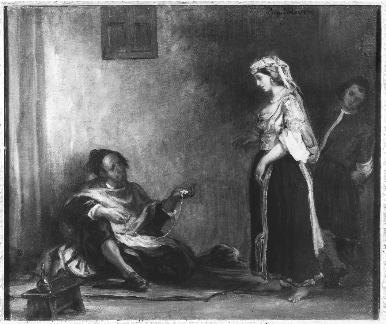 O comerciante árabe de Ferdinand Victor Eugene Delacroix