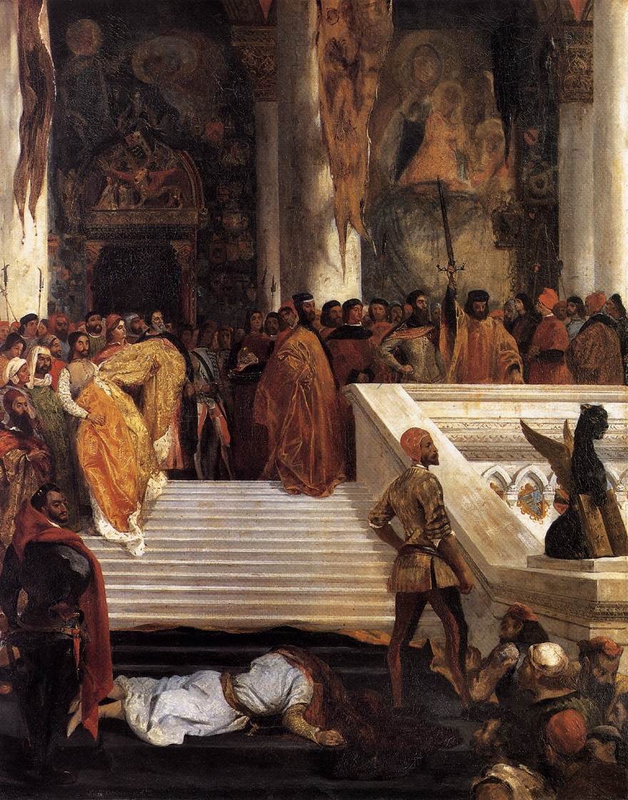 A execução do Doge Marino Faliero de Ferdinand Victor Eugene Delacroix