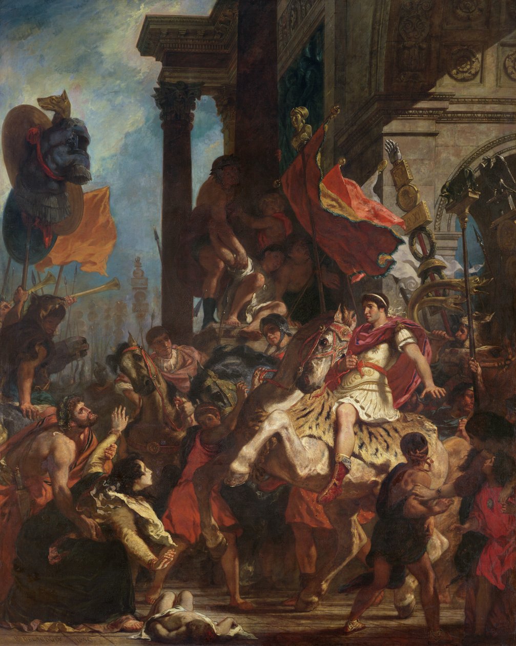 A justiça de Trajano (53-117) 1840 de Ferdinand Victor Eugene Delacroix
