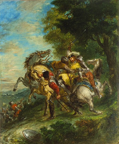 Weislingen capturado por homens de Goetzs de Ferdinand Victor Eugene Delacroix