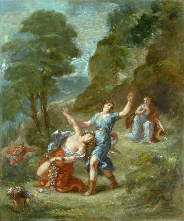 na primavera de Ferdinand Victor Eugene Delacroix