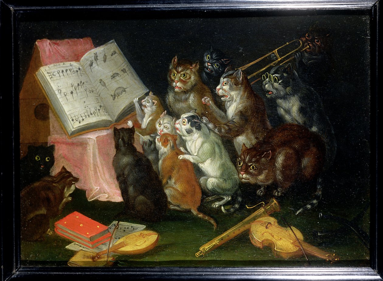 Um encontro musical de gatos de Ferdinand van Kessel