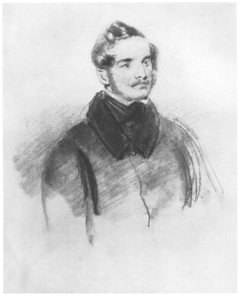 Estudo da pintura a óleo Retrato Friedrich von Boxberg de Louis Ferdinand von Rayski