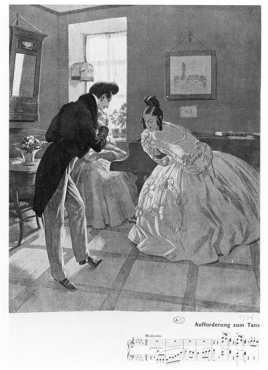 Um convite para dançar, 1908 de Ferdinand von Reznicek