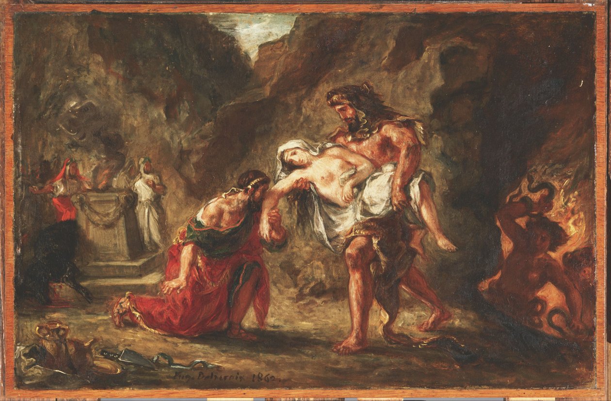 Hércules e Alcestis de Ferdinand Victor Eugene Delacroix