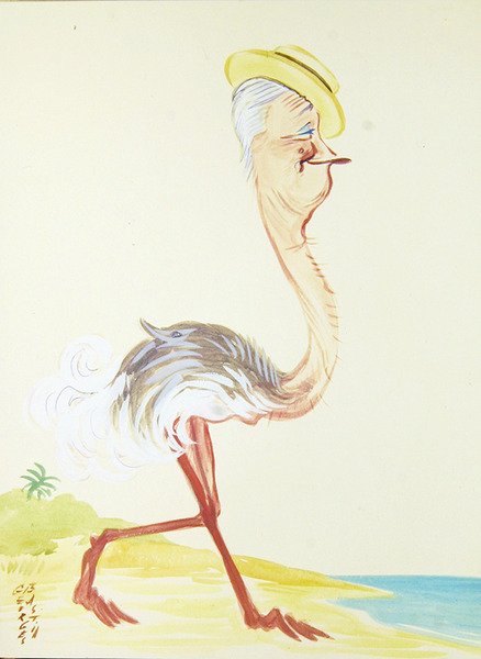Maurice Chevalier (aguarela sobre papel) de Ferdinand  Misti Mifliez