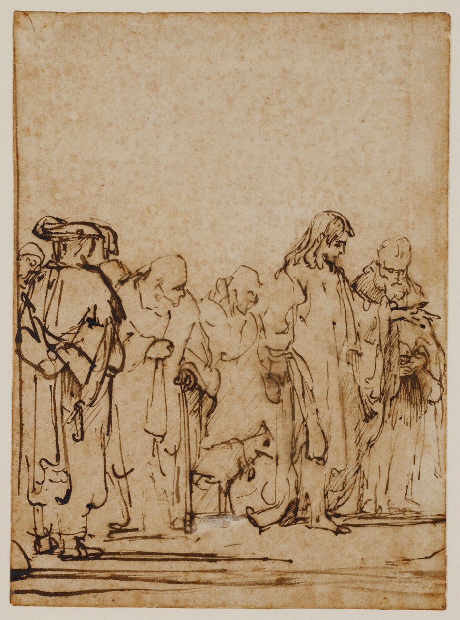 Cristo com os discípulos e/ou os fariseus de Ferdinand Bol
