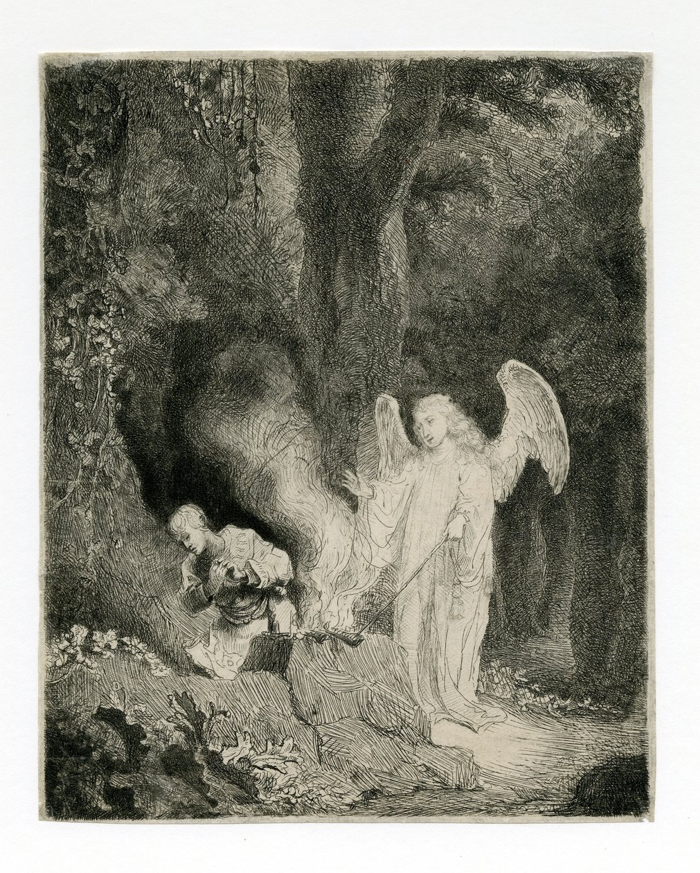 O sacrifício de Gideão (Juízes 6:21) de Ferdinand Bol
