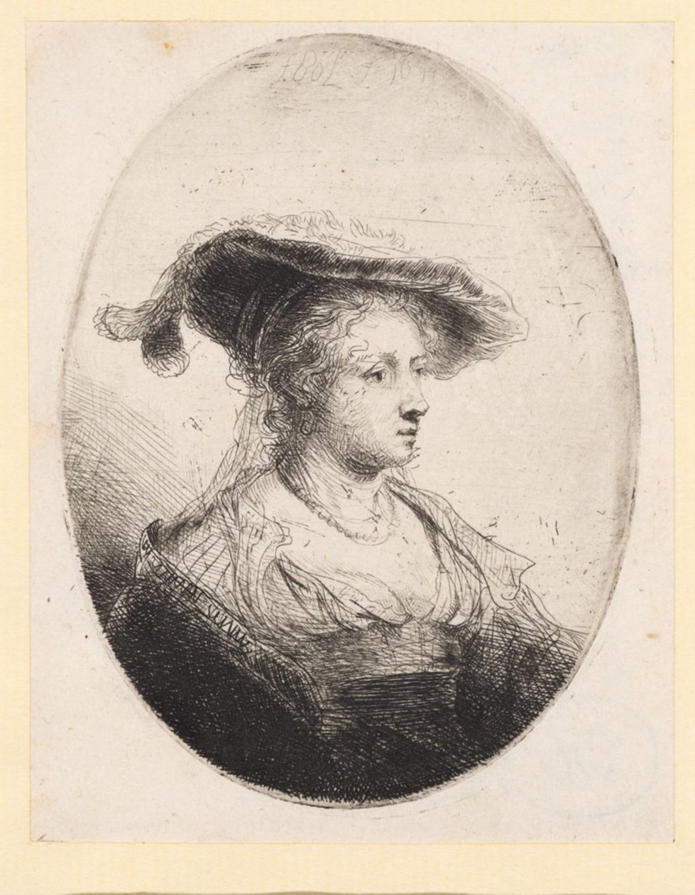 Jovem mulher com chapéu de Ferdinand Bol