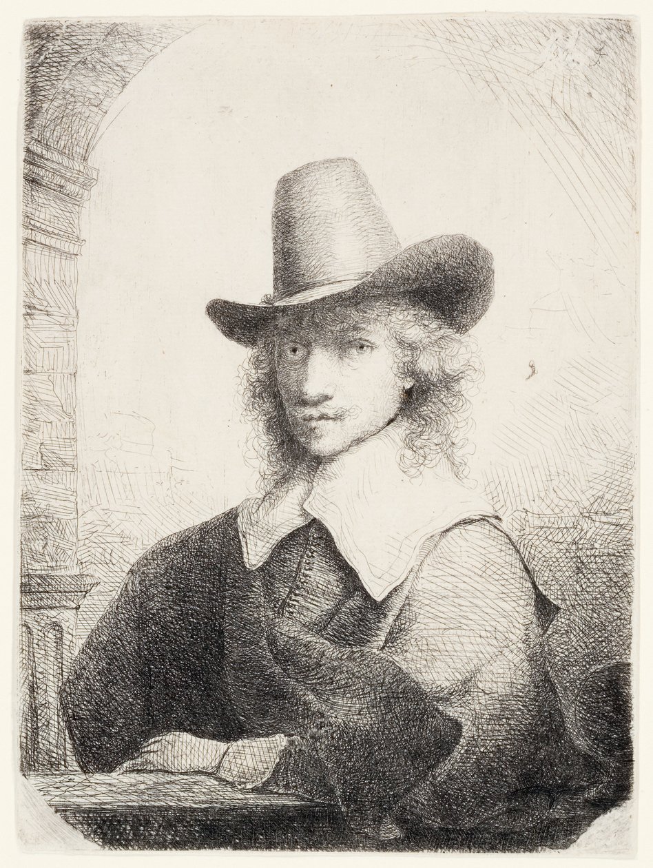 Homem de chapéu alto, c.1645-50 de Ferdinand Bol