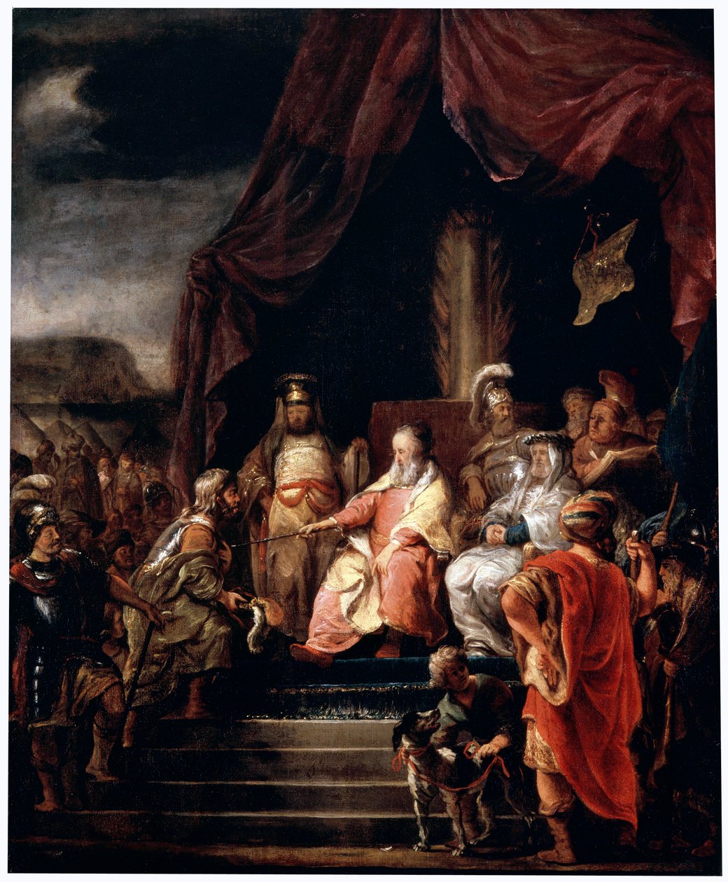 Moisés e Jetro, c1655-c1656 de Ferdinand Bol