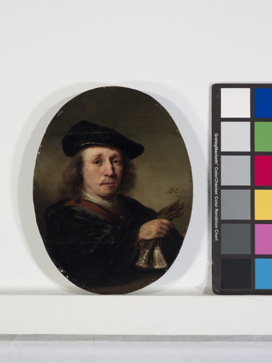 Retrato de um homem (óleo sobre madeira) de Ferdinand Bol