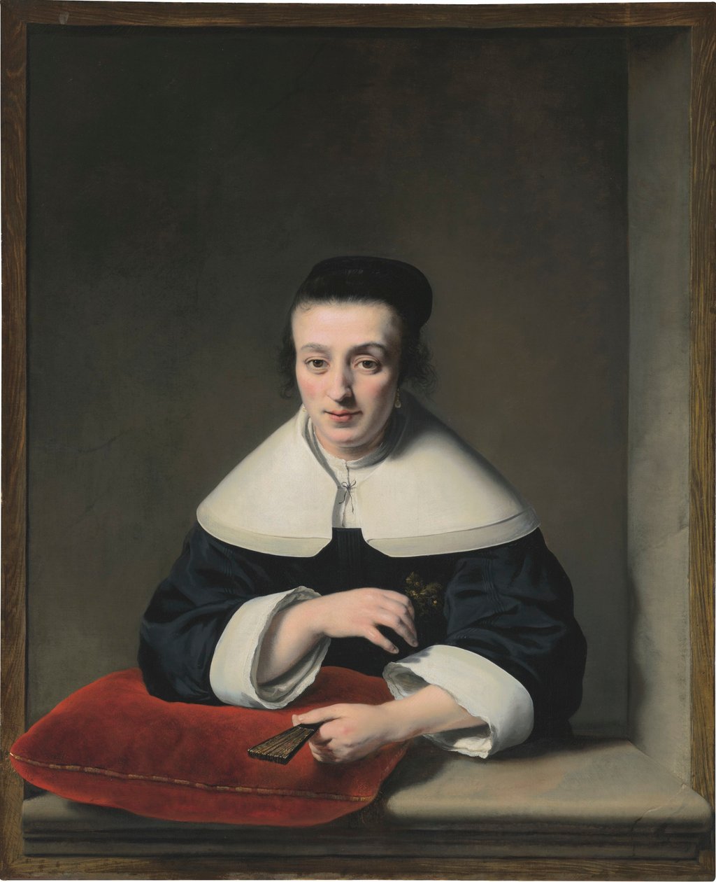 Retrato de uma senhora numa janela de Ferdinand Bol