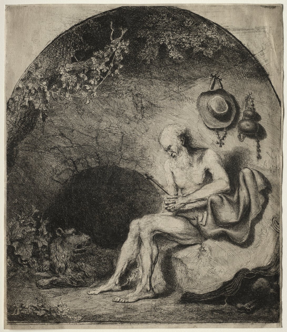São Jerônimo em Penitência, 1644. de Ferdinand Bol
