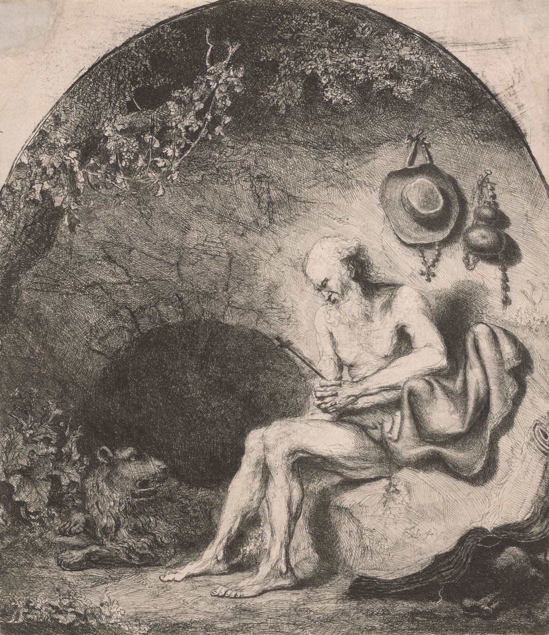 São Jerónimo na gruta de Ferdinand Bol