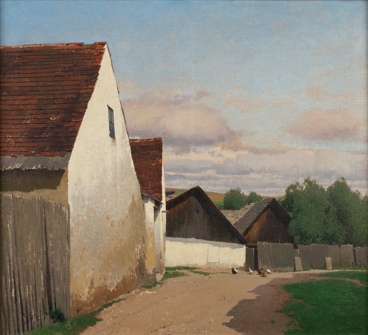 Casas antigas em Gaudenzdorf de Ferdinand Brunner