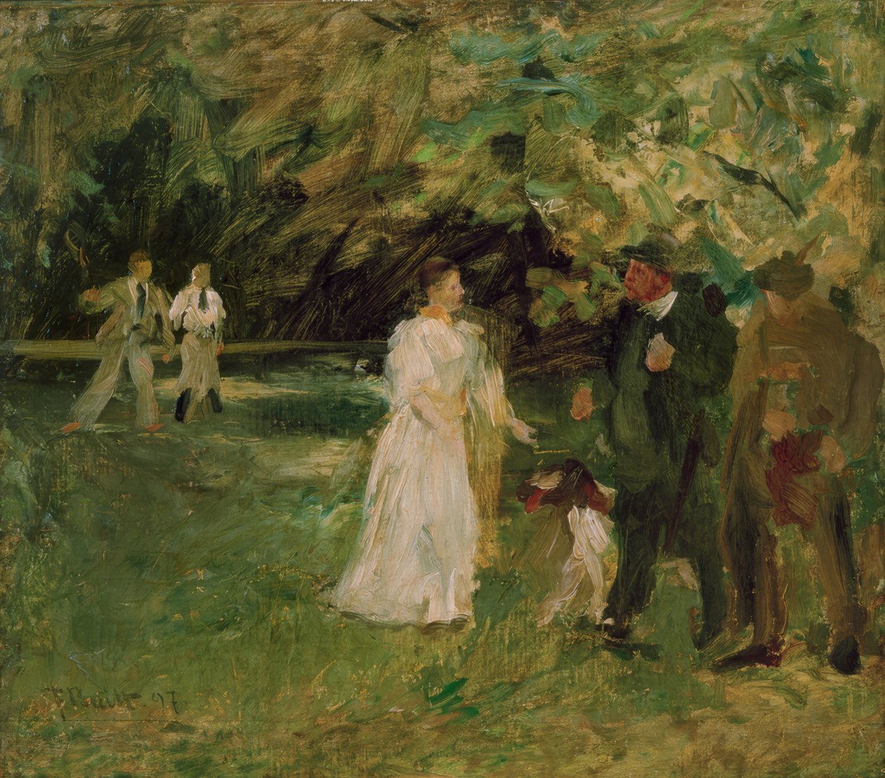 Conversa no parque de Ferdinand Brutt