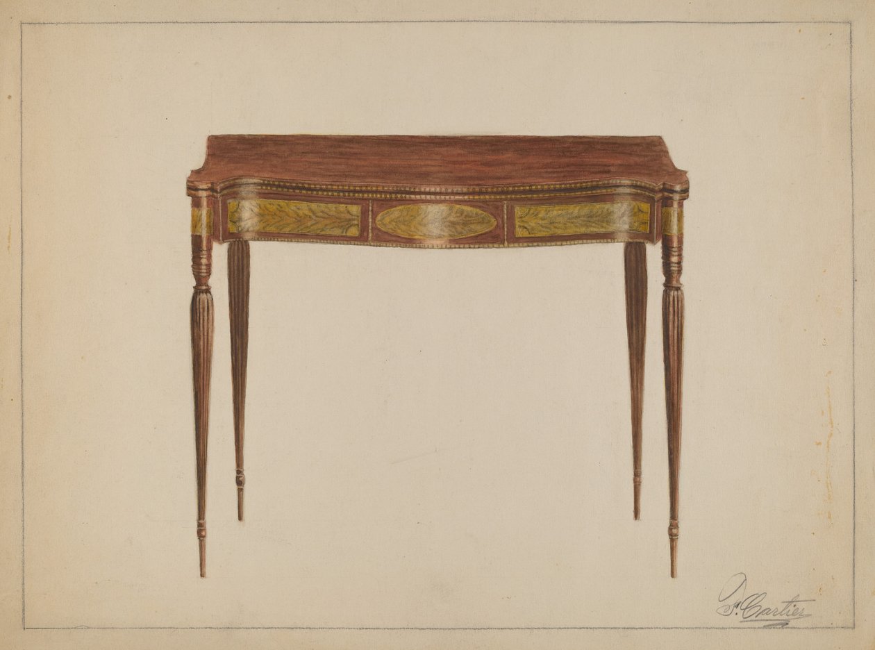 Mesa de cartas de Ferdinand Cartier