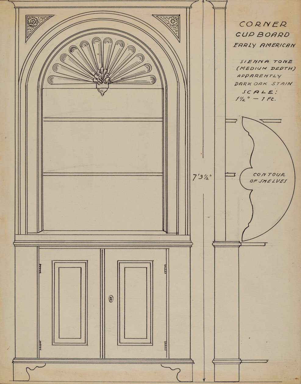 Armário de canto de Ferdinand Cartier
