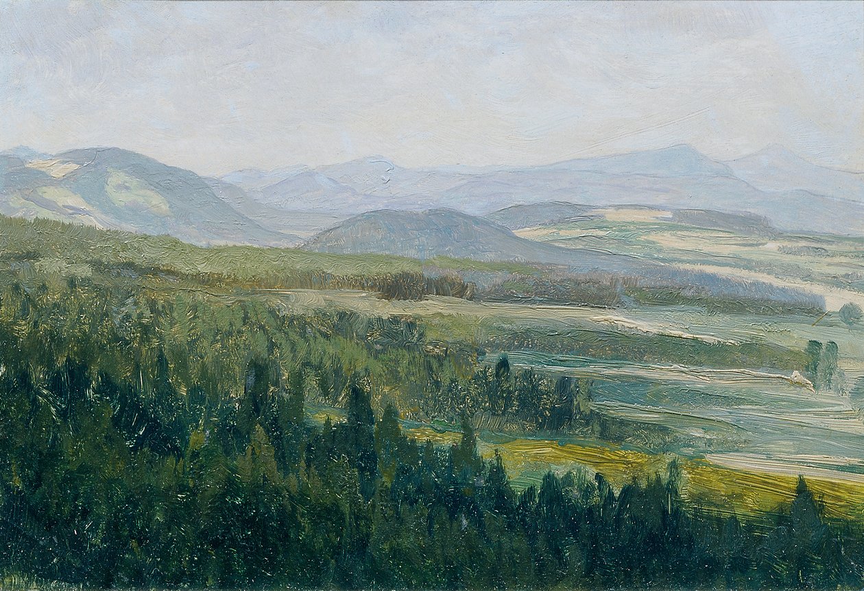 Serra baixa boémia (do portfólio "16 Vistas de Paisagens Checas 