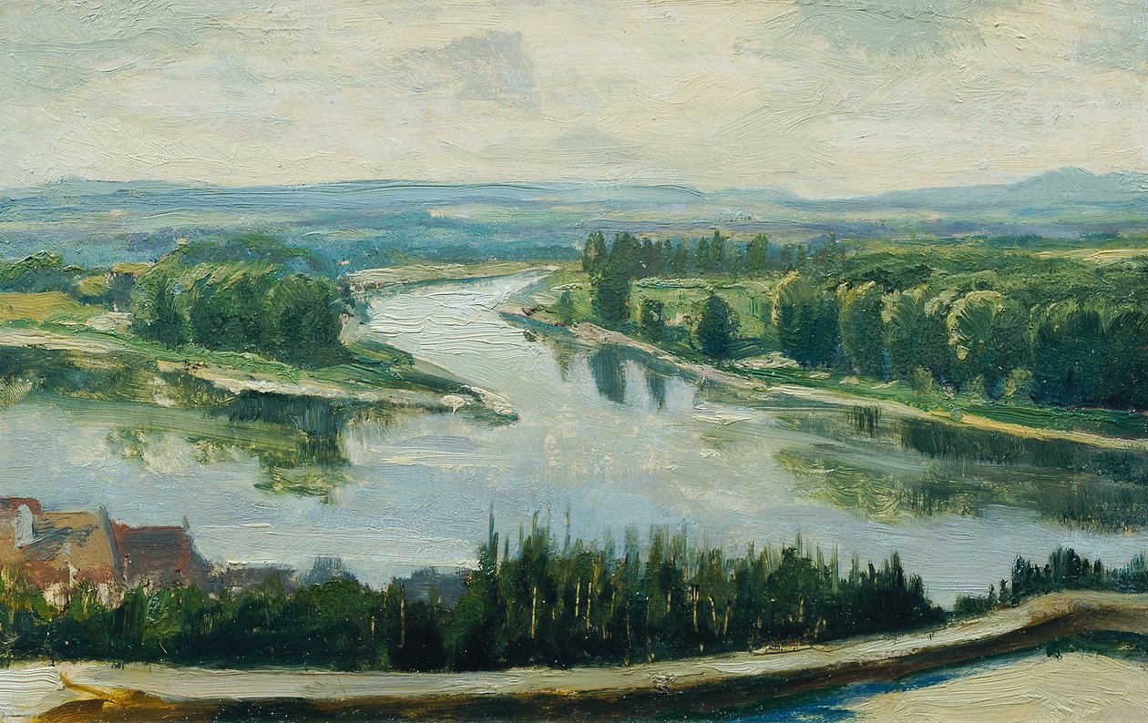 Confluência dos Vltava e Elba de Ferdinand Engelmuller