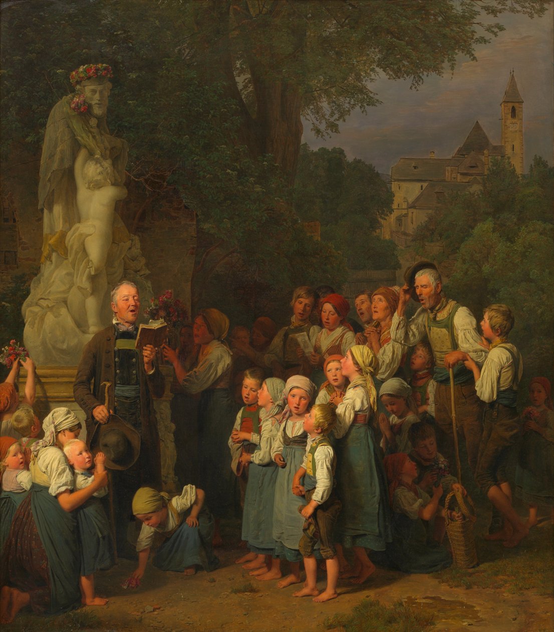 A veneração de São João (Devoção a João) de Ferdinand Georg Waldmüller