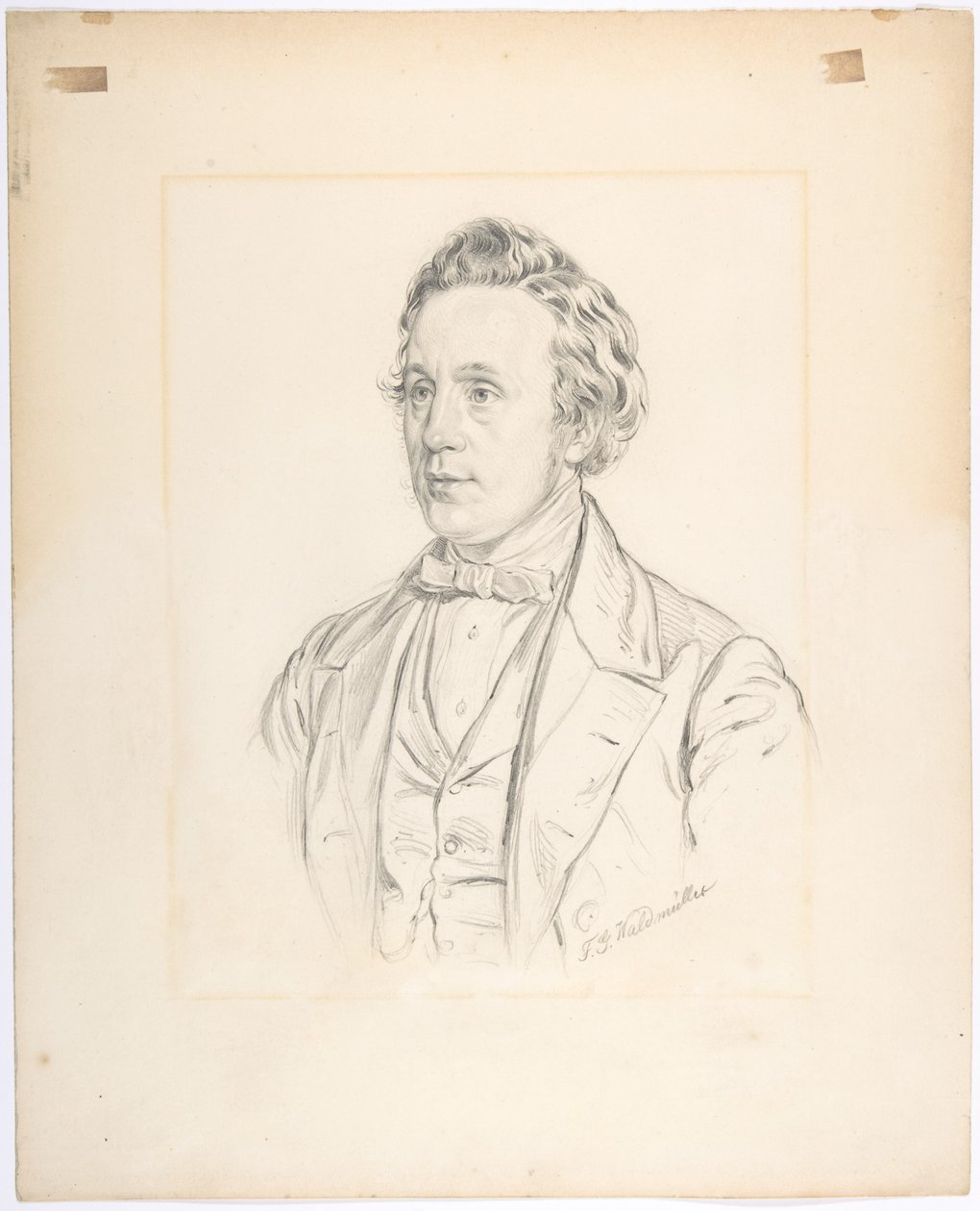 Retrato de Franz Jauner (Viena 1832-1900 Viena), diretor de teatro e ator em Viena de Ferdinand Georg Waldmüller